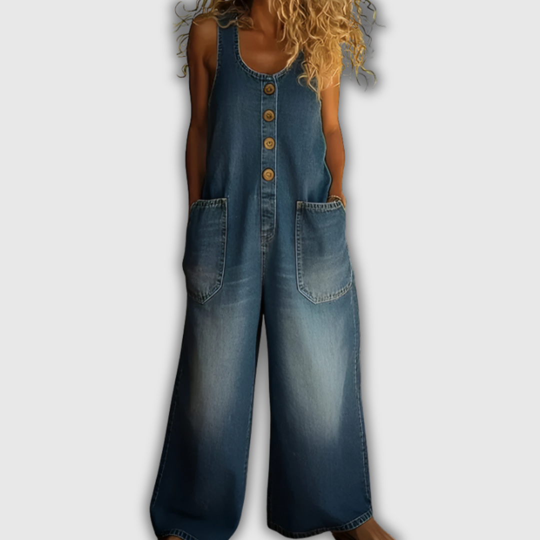 Lora | Relaxed Dungaree Jumpsuit