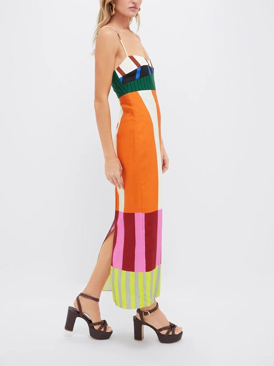 Paloma | Maxi Dress in Colourful Stripes