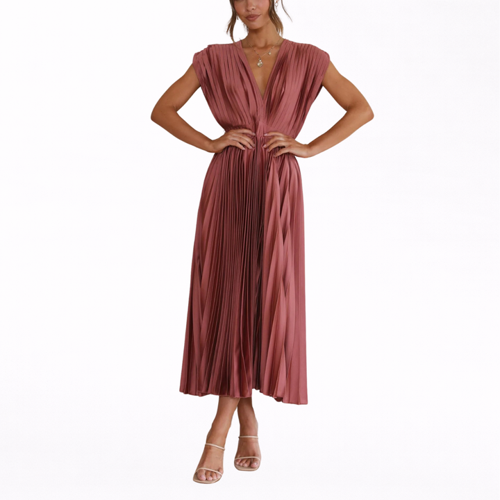 Isla | Elegant Pleated Dress