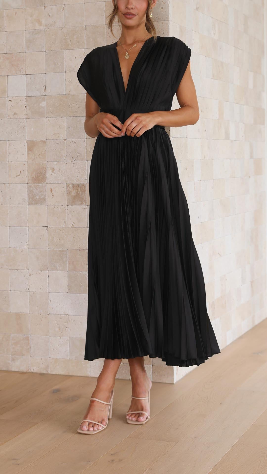 Isla | Elegant Pleated Dress