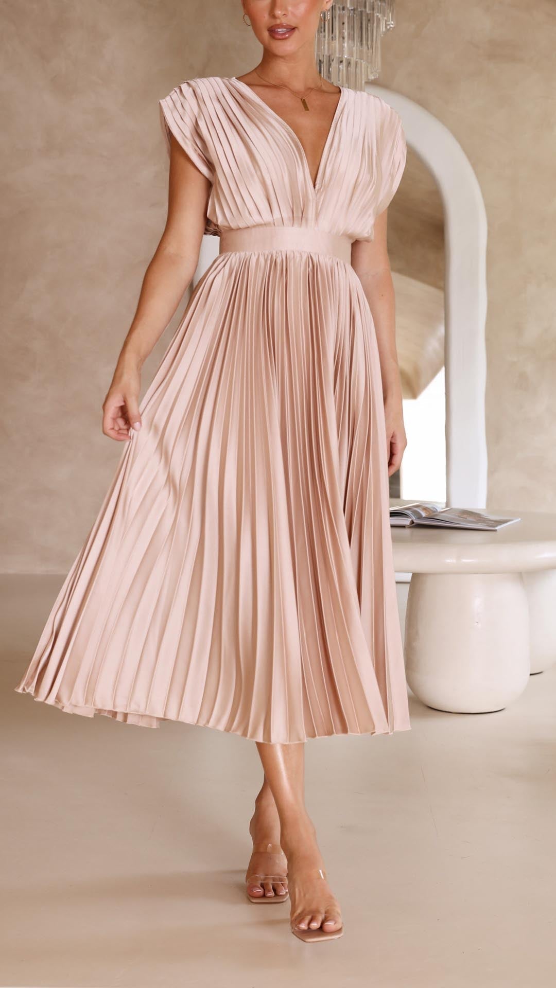 Isla | Elegant Pleated Dress
