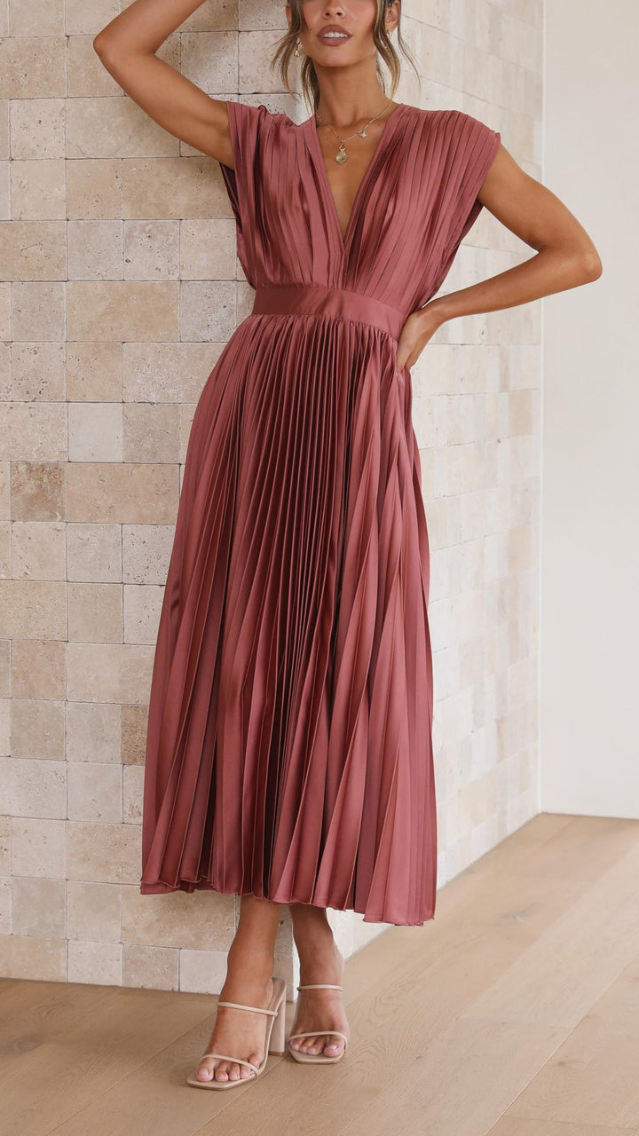 Isla | Elegant Pleated Dress