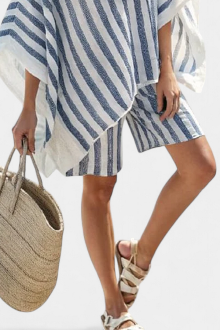 Salomé - Striped Blouse and Shorts Set